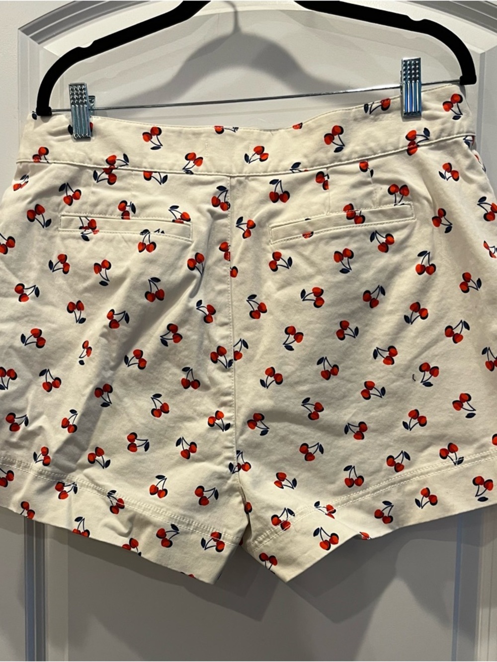 Kate Spade New York Cherry Print Shorts Size 14 High Waist Summer Designer Chic - Picture 4 of 9